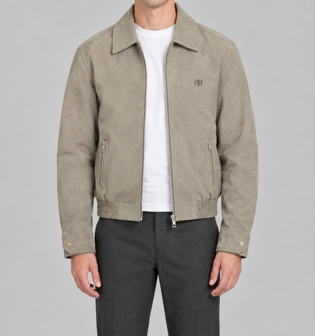 Suede Bomber Jacket