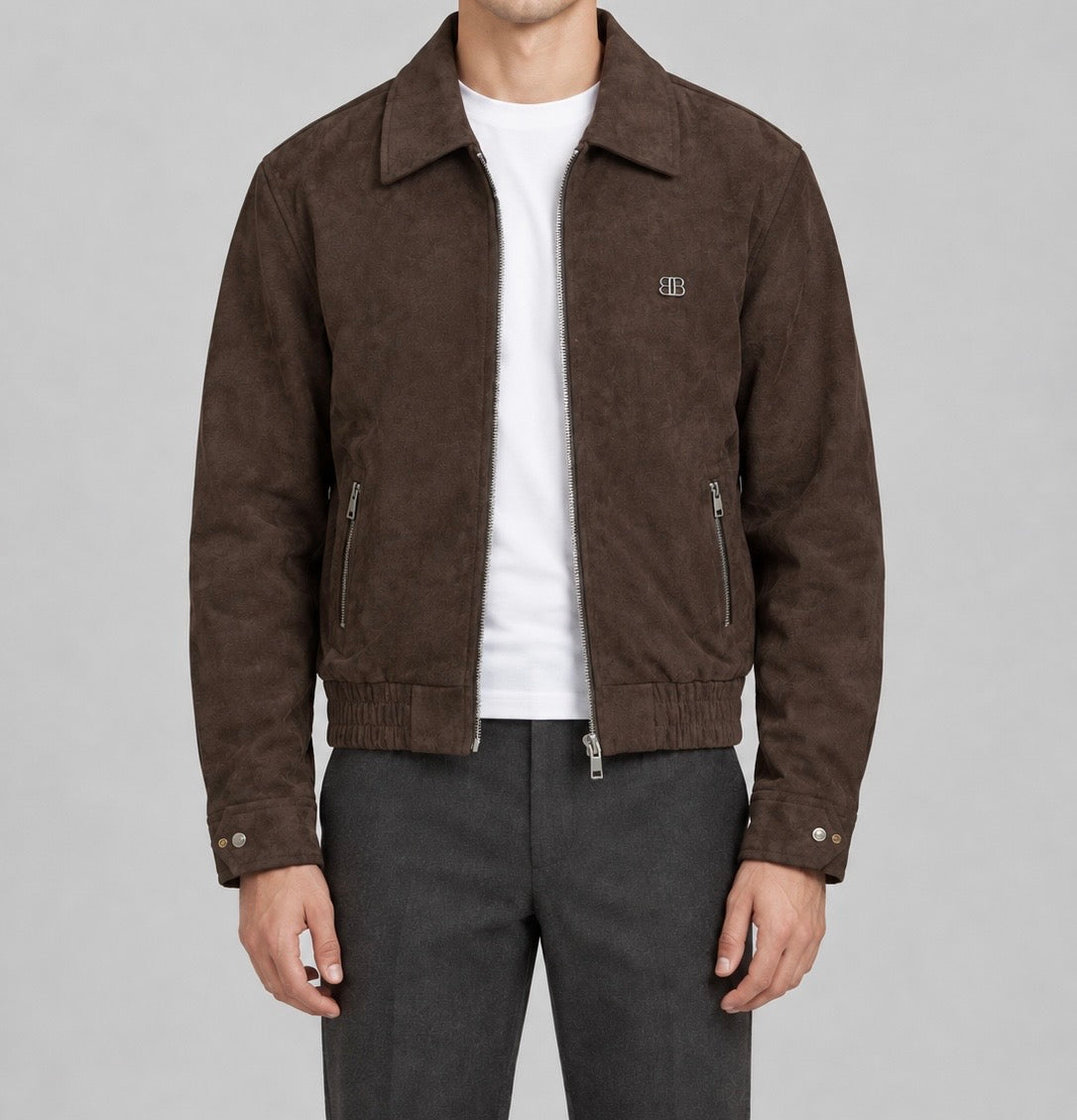Suede Bomber Jacket