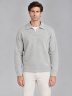 Ribbed Polo Sweatshirt