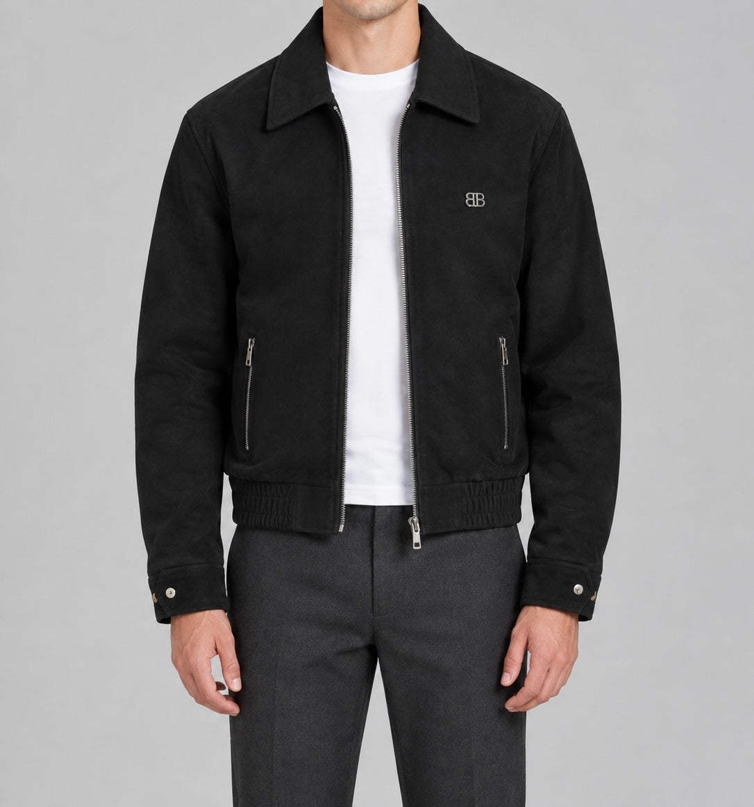 Suede Bomber Jacket