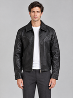 Western leather jacket