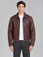 Western leather jacket