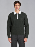 Quarter-Zip Knit Polo Sweater