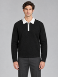 Quarter-Zip Knit Polo Sweater
