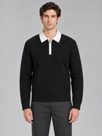 Quarter-Zip Knit Polo Sweater