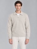 Ribbed Polo Sweatshirt