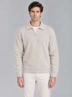 Ribbed Polo Sweatshirt