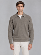 Ribbed Polo Sweatshirt