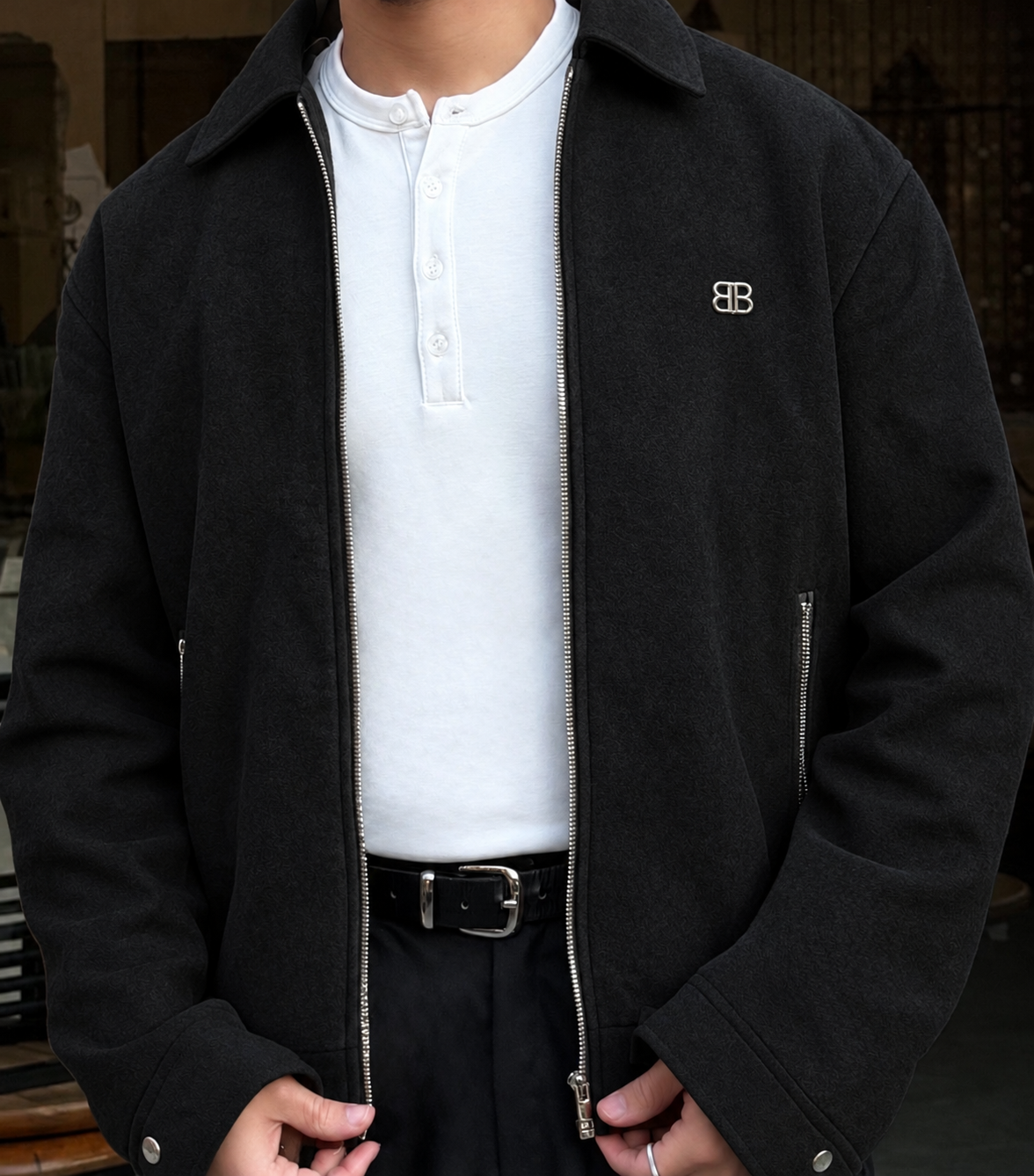 Suede Bomber Jacket