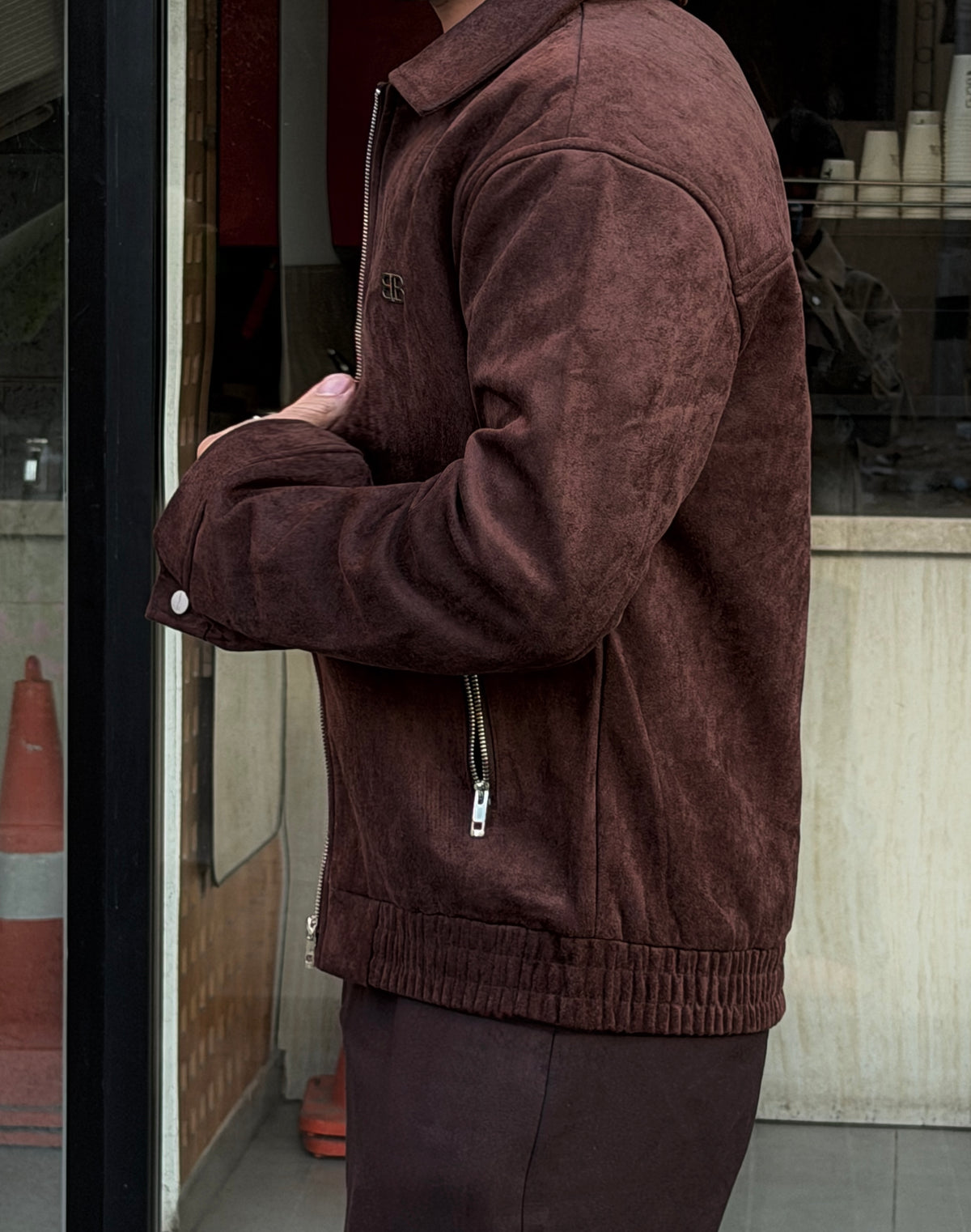 Suede Bomber Jacket