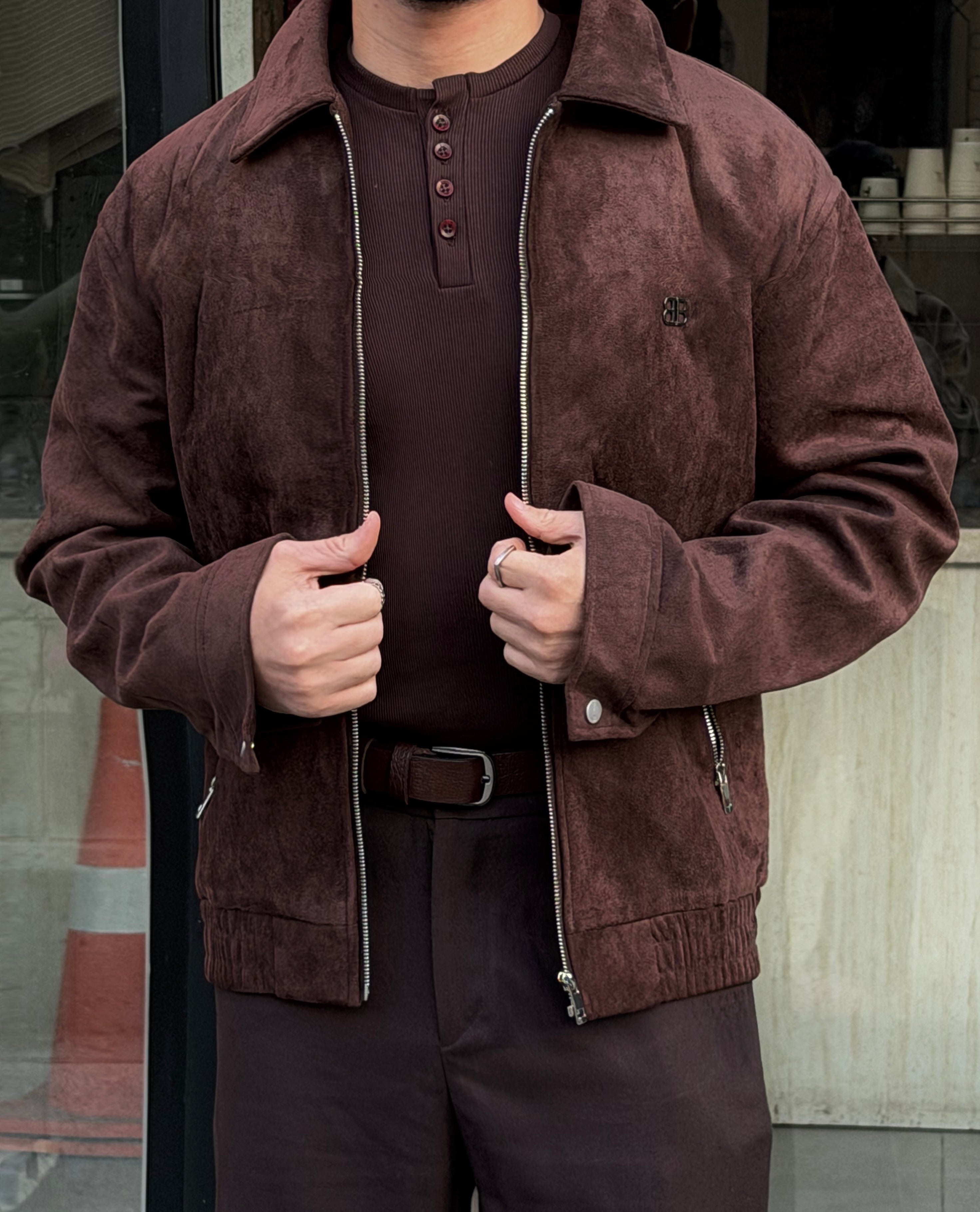 Suede Bomber Jacket
