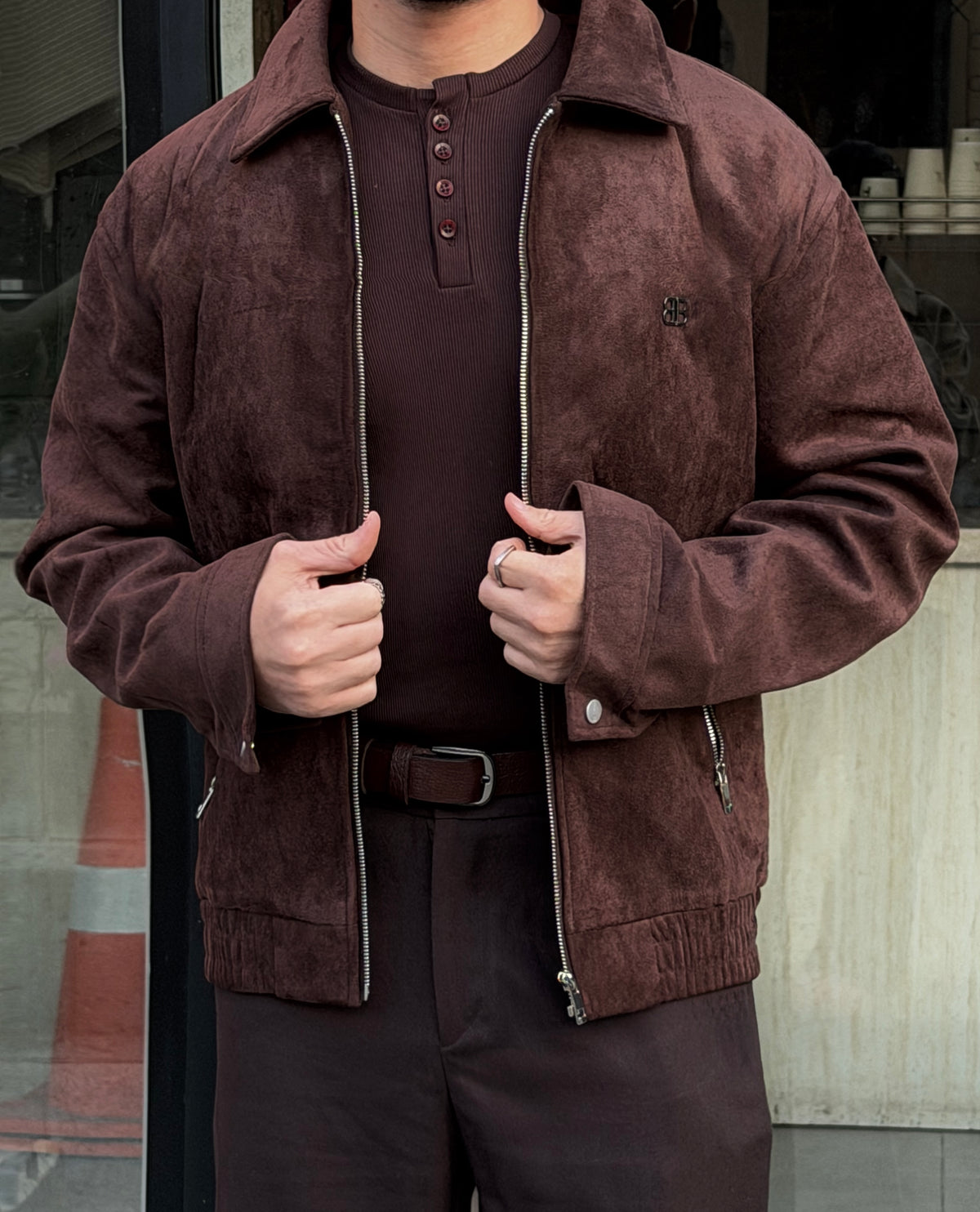 Suede Bomber Jacket