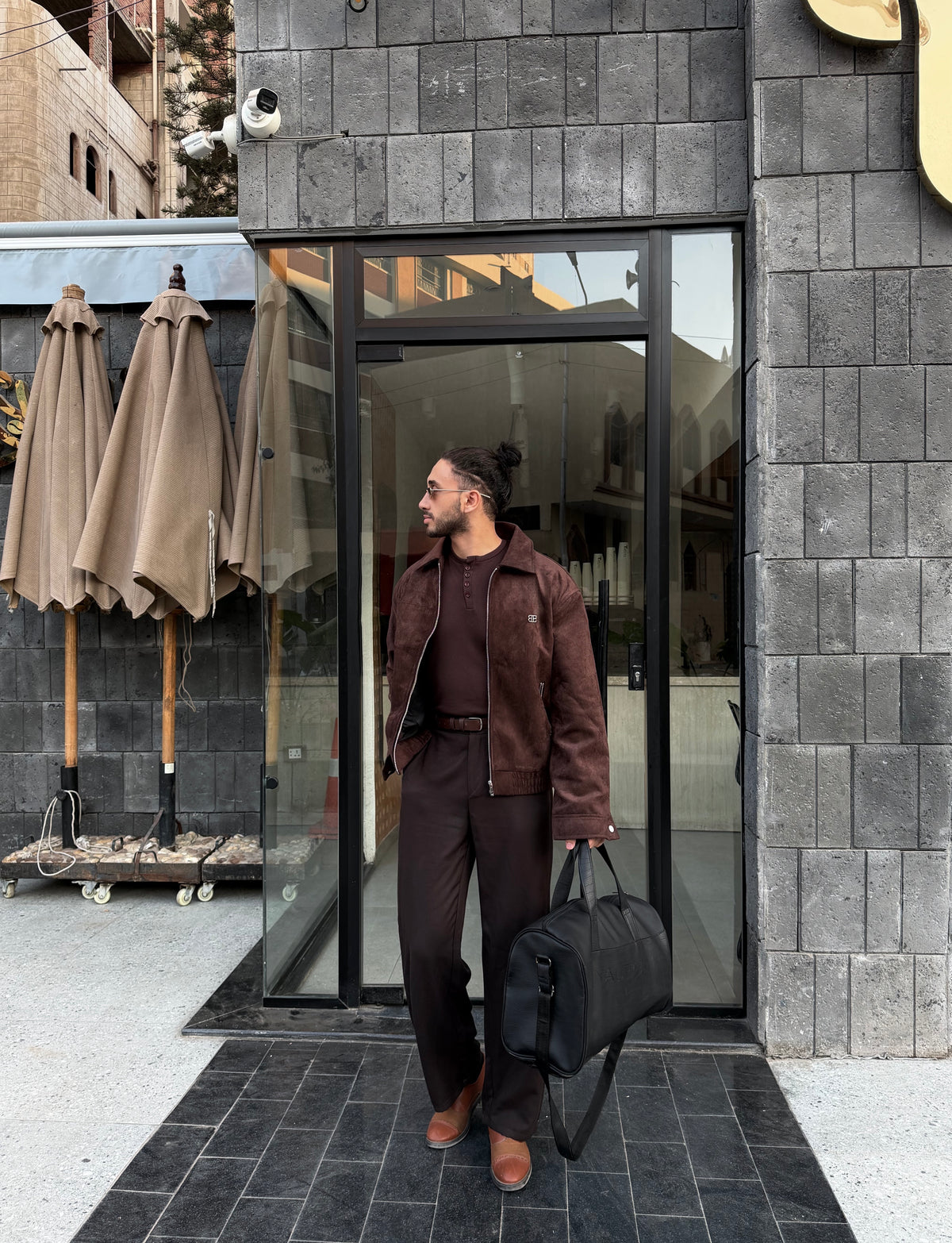 Suede Bomber Jacket